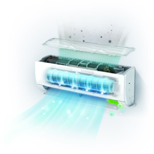 Render van een LG ARTCOOL Mirror